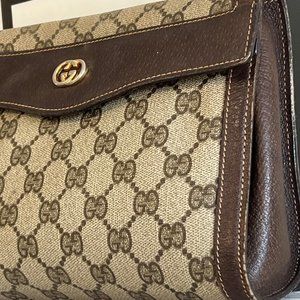 Vintage Gucci Monogram Wristlet